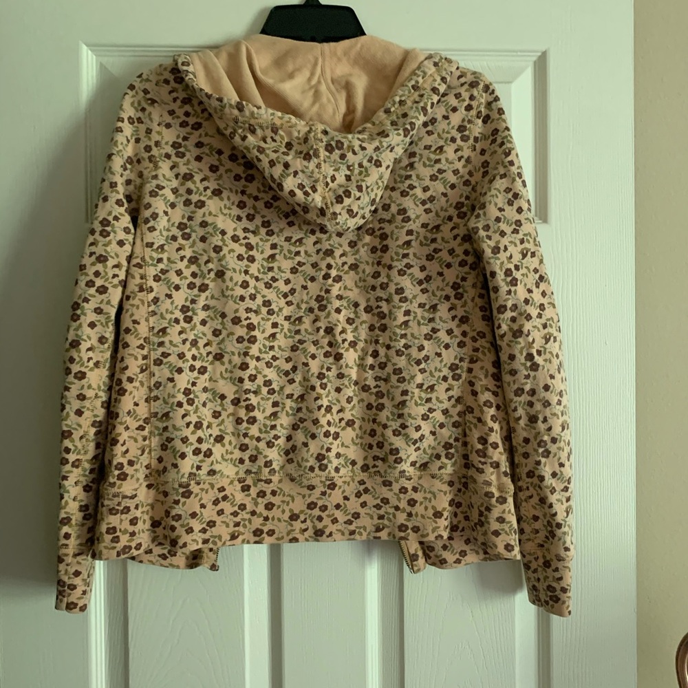 Lucky Brand Floral Zip-up Sweater